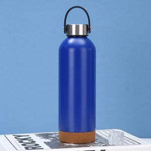 Bouteille d'eau sportive en acier inoxydable IStapromo Gifts, design moderne, poignée portable, couvercle en bambou, isolation sous vide - Product Image 4