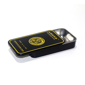 OEM impreso personalizado de caja de lata de té cuadrado pequeño bolsa de té contenedor con tapa deslizante - Product Image 3