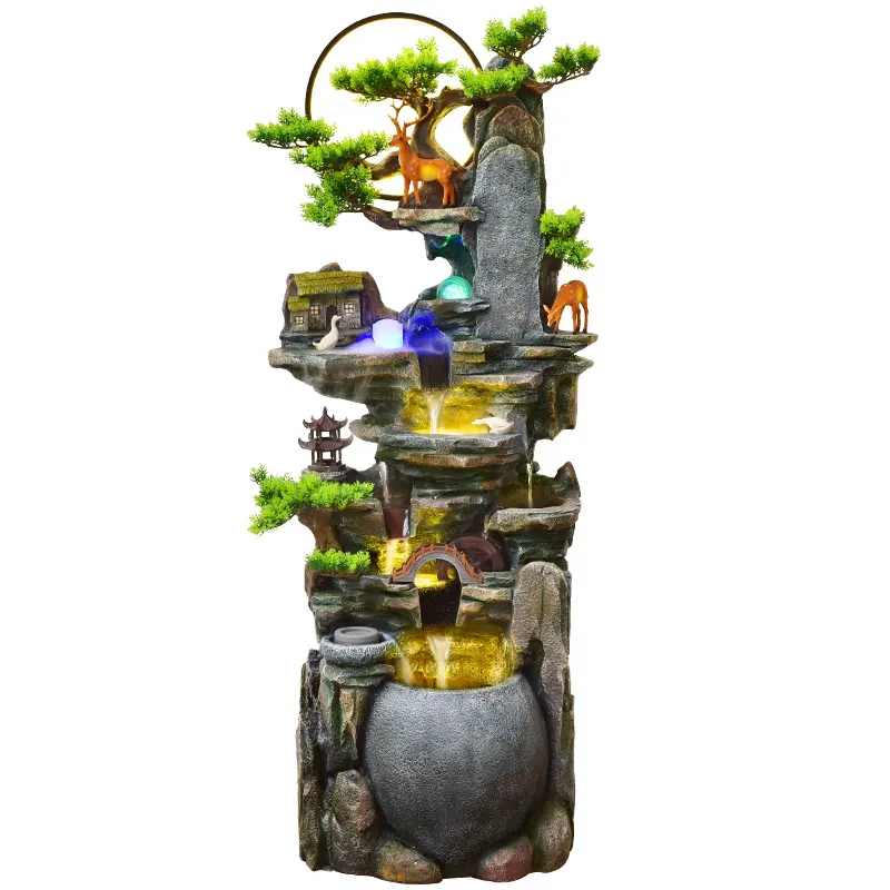 Rockery Flowing Water Fountain Water Feature Circulating Water Decoration for Indoor & Outdoor