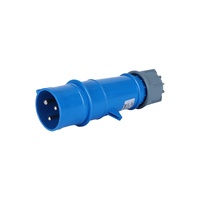 Prise mâle industrielle monophasée 3 broches 32 ampères CE EU 32A 2P + PE IP44 ZNG-0232 de prise d'alimentation