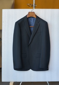 Costumes sur mesure pour <span class=keywords><strong>hommes</strong></span> à rayures, 100% laine cachemire soie, tissu Super 140, vêtements d'affaires de haute qualité - Product Image 2