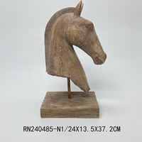 Décoration intérieure : Statue de tête de cheval en résine sculptée à la main, style antique, pour accessoire de décoration d'intérieur