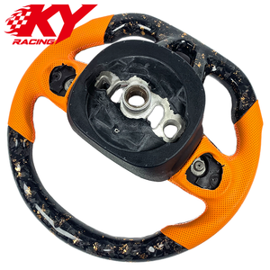 Volante LED de fibra de carbono naranja personalizado para Dodge Challenger Charger Durango Hellcat R/T SRT y Jeep Grand Cherokee - Product Image 3