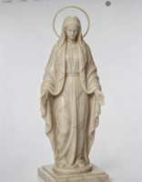 Statue de la Vierge Marie en PolyRésine, Sculpture Religieuse, Artisanat Catholique Peint à la Main, Thème Musique et Amour, pour la Maison et l'Église