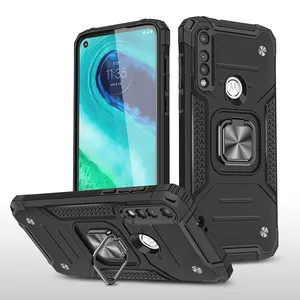 Capa de 360 graus para moto g, capa com suporte magnético para celular