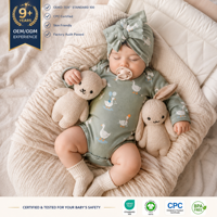 %100 Organik Pamuklu Bebek Tulumu |   OEKO-TEX Sertifikalı |   Yenidoğan Uzun Kollu Ayaklı Uyku Tulumu |   OEM/ODM |   10+ Yıllık İhracat Deneyimi