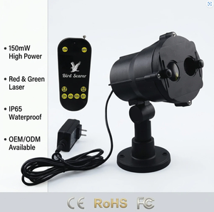 Répulsif laser extérieur pour oiseaux, dispositif de dissuasion des oiseaux étanche avec télécommande et minuterie pour la protection des jardins, vergers et voitures - Product Image 1