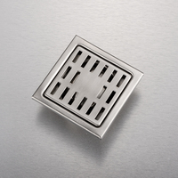 JOYHOO Drain de sol au Design moderne Anti-odeur Drain de salle de bains Drain de sol carré en acier inoxydable