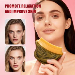 ชุดแปรงนวดหน้าแบบแบน Kinwong สำหรับนวดระบบน้ำเหลือง พร้อมด้ามจับ ABS สำหรับนวดรอบดวงตา ลำคอ และร่างกาย ใช้สำหรับทารองพื้น - Product Image 2