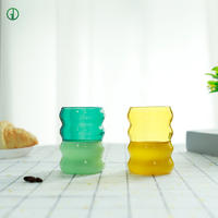 Gobelet en verre coloré 200 ml, résistant à la chaleur, avec logo personnalisé, verres à boire bicolores, tasse en verre borosilicate pour café et lait