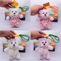 Petits ours en peluche porte-clés, jouets en peluche personnalisés, ours en peluche, animaux en peluche, mini jouets en peluche, ours porte-clés