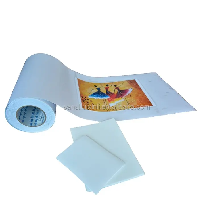 Manufacturer Self Adhesive Cold Laminating PVC film with many textures for documents, Glossy film