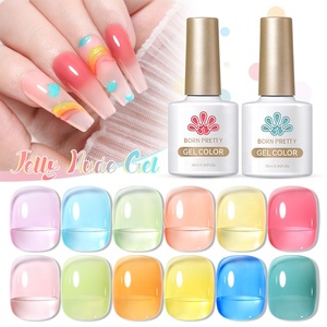 BORN PRETTY 74 Gel de gelatina translúcida Color rosa claro transparente hielo Gel transparente esmalte de uñas arte barniz para uñas naturales francesas - Product Image 2