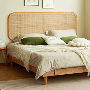Chêne Frêne Bois Hôtel Chambre à coucher Salon Intérieur Rotin <span class=keywords><strong>Lit</strong></span> Tête Décor Roi <span class=keywords><strong>Lit</strong></span> Queen - Product Image 1