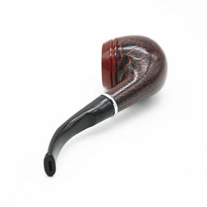 La fabbrica vende all'ingrosso tubi per fumatori in legno portasigarette in acrilico per pipa da tabacco in resina rossa Vintage - Product Image 5