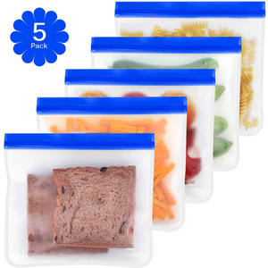 PEVA storage bag for food biodegradable PEVA snacks bag PEVA food storage grade resealable ziplock bag