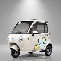 Tricycle électrique entièrement fermé, mignon et pratique, pour personnes âgées et trajets familiaux
