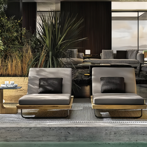 2026 Nordic Leisure Chaise longue d'extérieur en bois de teck, imperméable et résistante aux UV, pour terrasse, villa, jardin, cour, piscine et patio - Product Image 3