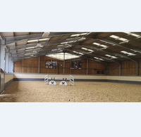 Bâtiment équestre préfabriqué en acier, arène d'équitation en métal, étable en structure légère en acier pour la construction agricole