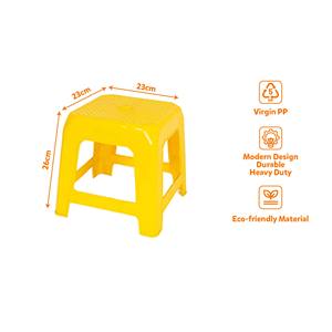 New <b>Low</b> PP Plastic <b>Stool</b> Striped Pattern Study <b>Stool</b> Stackable Lightweight Eco-Friendly Adjustable Modern Durable Seating Home - Product Image 2