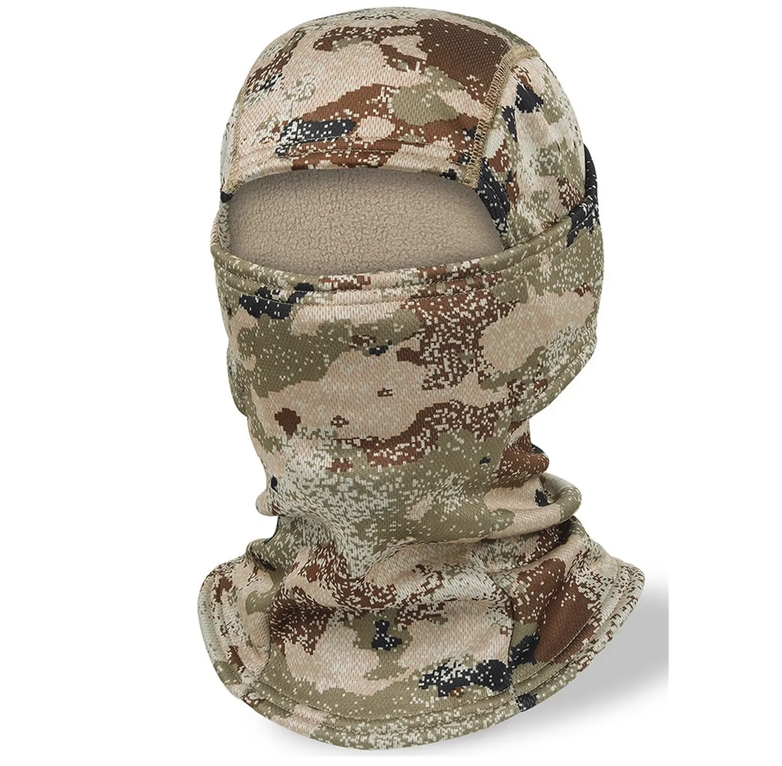 Pasamontañas de camuflaje, bufanda de cara completa, esquí, ciclismo, cubierta de cara completa, calentador de cabeza de cuello de invierno, gorra táctica Airsoft, forro de casco