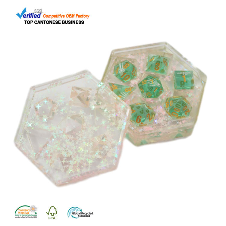 Resin Dice Set Wholesale Custom Logo