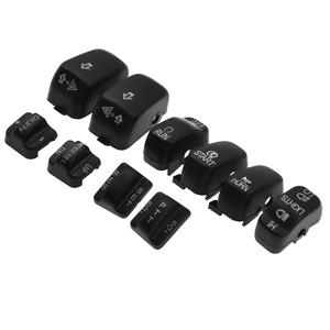 Pièces de moto, couvercles de boutons, adaptés à la modification du capuchon d'interrupteur du guidon Harley Touring, kit de 10 capuchons d'interrupteurs - Product Image 4