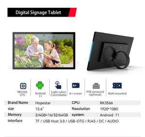 Tablette Android 15,6 pouces, écran tactile capacitif 1080P, tablette murale RK3566, 4+32 Go WIFI POE pour usage professionnel - Product Image 6