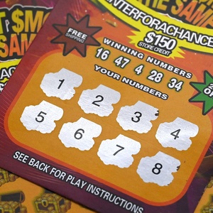 Thẻ cào các nhà sản xuất in ấn Xổ Số vé in ấn Scratch Off thẻ vé Xổ Số chiến thắng thẻ - Product Image 4