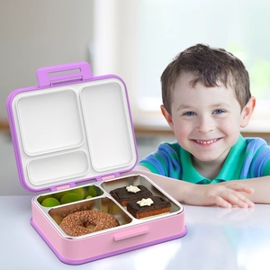 Aohea essenziale per il contenitore di stoccaggio pigro con sezioni BPA Free durevole scatola da pranzo in acciaio inossidabile per il pranzo scolastico - Product Image 4