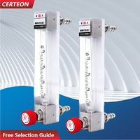 LZB-4WB Glass Rotameter Variable Area Flow Meter for Air Nitrogen Hydrogen Oxygen Liquid Laboratory Gas Analysis Testing