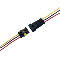 Kit de câblage terminal noir personnalisé 12V en PVC avec connecteur adaptateur en cuivre étanche pour batteries de voiture