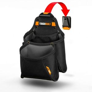Ceinture porte-outils réglable BSCI avec grande pochette et support pour marteau, idéale pour les outils de charpentier et de construction - Product Image 1