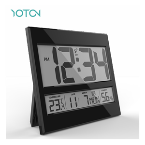 2025 New đài phát thanh Kiểm Soát Đồng hồ kỹ thuật số nguyên tử Jumbo đồng hồ với nhiệt độ trong nhà và độ ẩm đồng hồ treo tường điện tử vuông ABS - Product Image 1