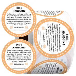 圆形农场新鲜鸡蛋纸箱标签鸡蛋处理贴纸不干胶鸡蛋包装贴纸鸡肉
