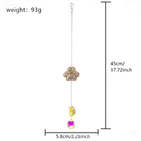 Attrape-soleil commémoratif pour animaux de compagnie en cristal K9 avec empreinte de patte, créateur d'arc-en-ciel, cadeau de souvenir, vente en gros, décoration de fenêtre