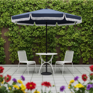 Vente en gros de <span class=keywords><strong>parasol</strong></span> de plage vintage bohème-<span class=keywords><strong>parasol</strong></span> portable pliant avec glands, cadre en bois et ombre triangulaire pour piscine et maison - Product Image 1