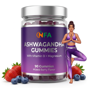 Factory Ashwagandha Gummies with Vitamin D Magnesium Supports Mood Balance Sugar-Free <b>Herbal</b> <b>Supplement</b> Gummies - Product Image 1