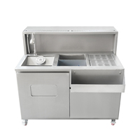 Distributeur de boissons Lanxin Water Bar, machine à thé au lait/café commerciale, en acier inoxydable, électrique 220V, plan de travail réfrigéré