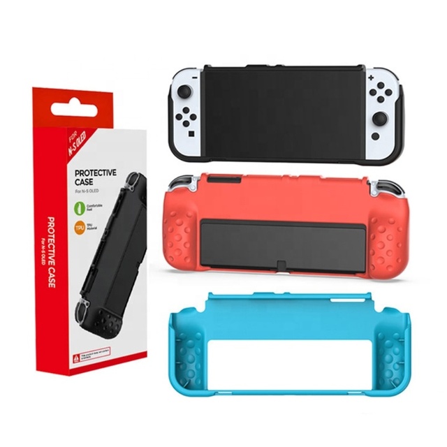 TNS-1142 Protective Cover Soft TPU Case for Switch OLED Anti-slip Guard Shell Console Accessory for NS Switch OLED