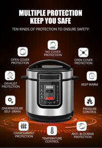 <span class=keywords><strong>Olla</strong></span> eléctrica a presión de 6 <span class=keywords><strong>litros</strong></span>, la mejor calidad, acero inoxidable, usado, <span class=keywords><strong>10</strong></span> en 1, en Marruecos - Product Image 5