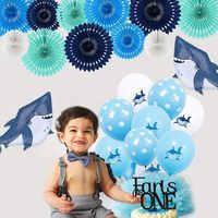 Éventails en papier nid d'abeille suspendus, thème océan marin, pour baby shower, 1er anniversaire, mariage, arrière-plans de photomaton, 11 packs