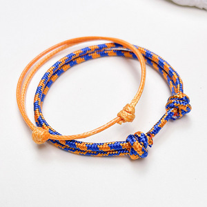 Juego de 2 Pulseras Náuticas de Cuerda Trenzada Encerada, Hechas a Mano, Ajustables, de Nailon y Paracord - Product Image 4