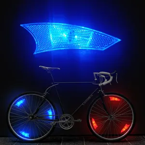 自転車自転車ワイヤータイヤタイヤホイールデコレーションランプ用の新しいアップグレードされたカラフルなサイクリングLEDスポークライト