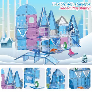 Ensemble de blocs de construction château congelé blocs de construction à aimant 3D carreaux magnétiques pour enfants blocs de construction magnétiques jouets pour enfants cadeaux - Product Image 3