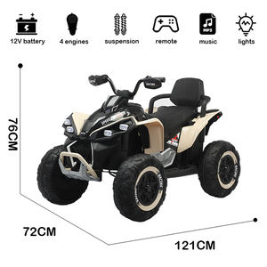 Cuatrimoto <span class=keywords><strong>ATV</strong></span> Eléctrico de 12V a Batería para Niños, Coche de Playa de Juguete Montable con Cuatro Ruedas - Product Image 2