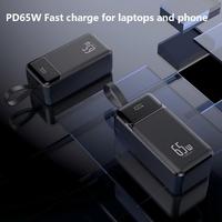 Baterai Li-Polymer Kapasitas Tinggi 30000mah Power Bank Laptop Pengisian Cepat 65W Input Micro USB Output USB Ganda Tipe-C
