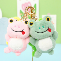 Niedlicher Frosch-Plüsch-Anhänger Schulranzen-Dekorationen Baumwolle Cartoon Großhandel Tier-Rucksack-Accessoires