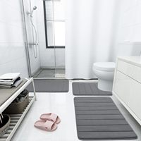 Fabrique sur mesure Textiles de maison Tapis de salle de bain Coral Séchage rapide Tapis de douche absorbant antidérapant et tapis