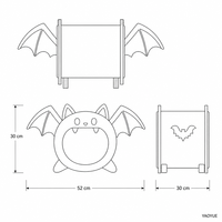 Tunnel pour chat en carton ondulé en forme de chauve-souris avec ailes et quatre pieds, griffoir pour chat, tunnel de jeu pour chat d'intérieur